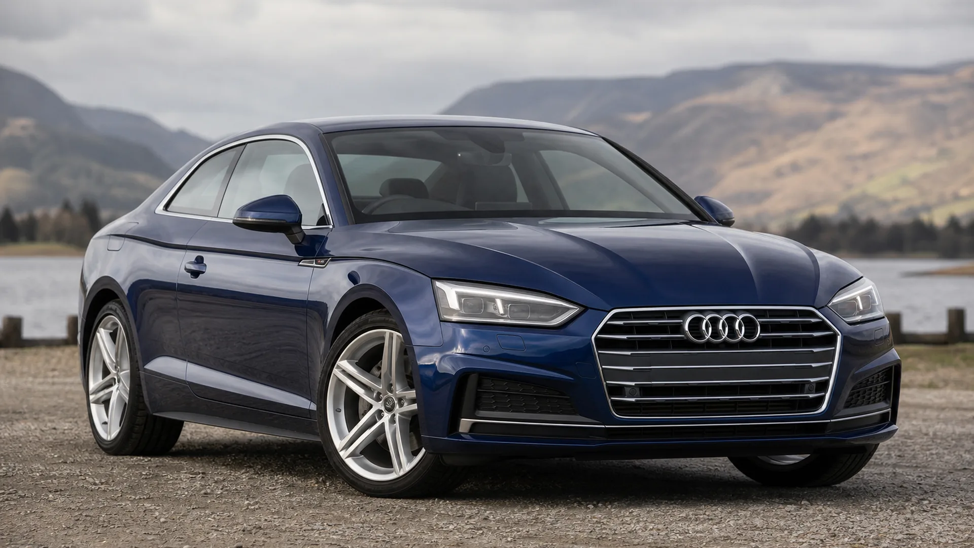 A Audi A5 parked outdoors.