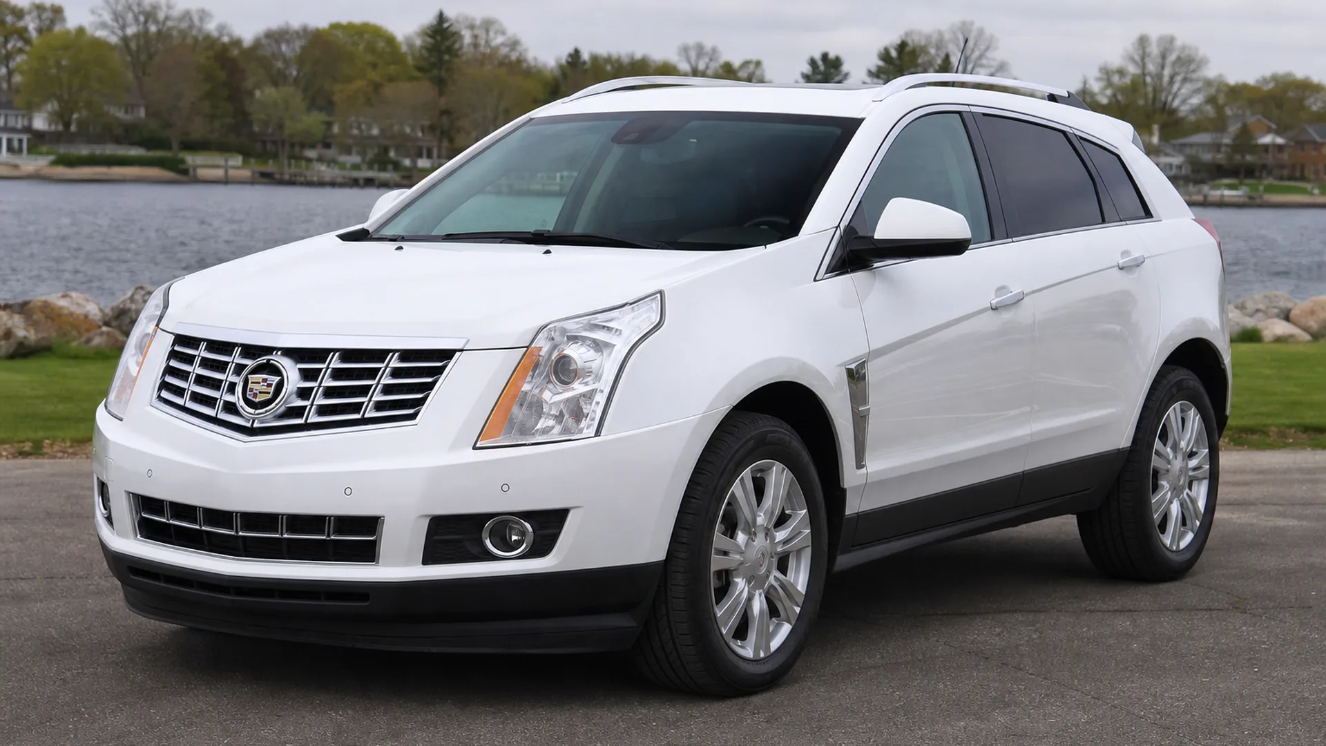 A Cadillac SRX parked outdoors.