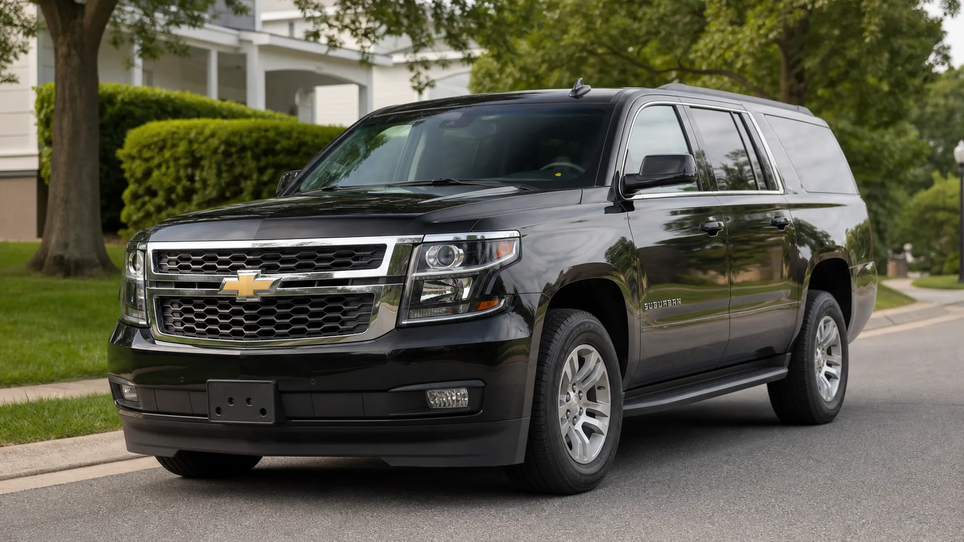 A Chevy Suburban parked outdoors.