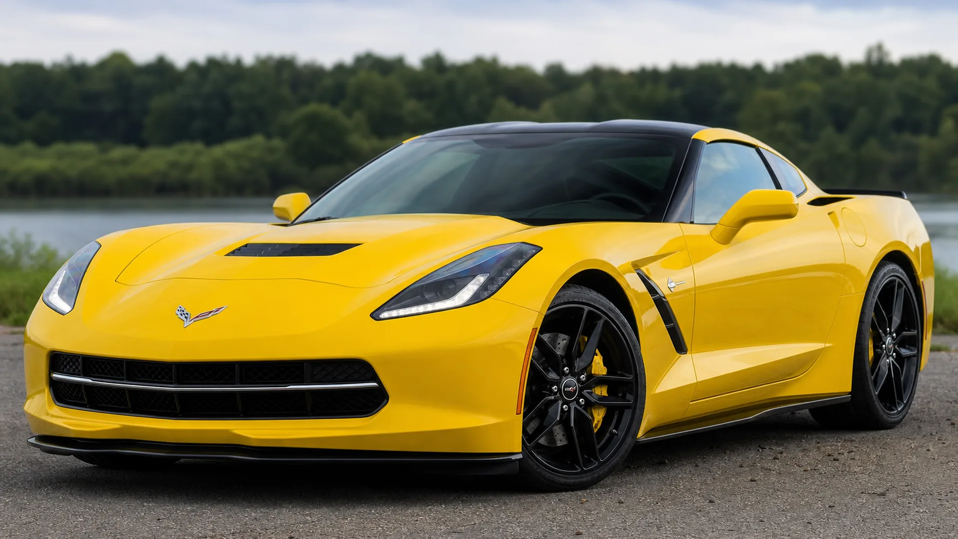 A Corvette C7 parked outdoors.