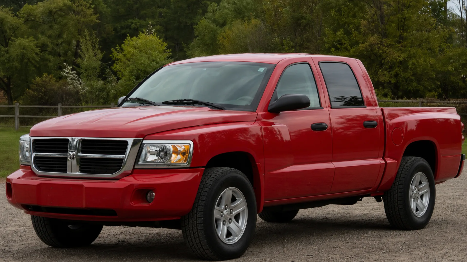 A Dodge Dakota parked outdoors.