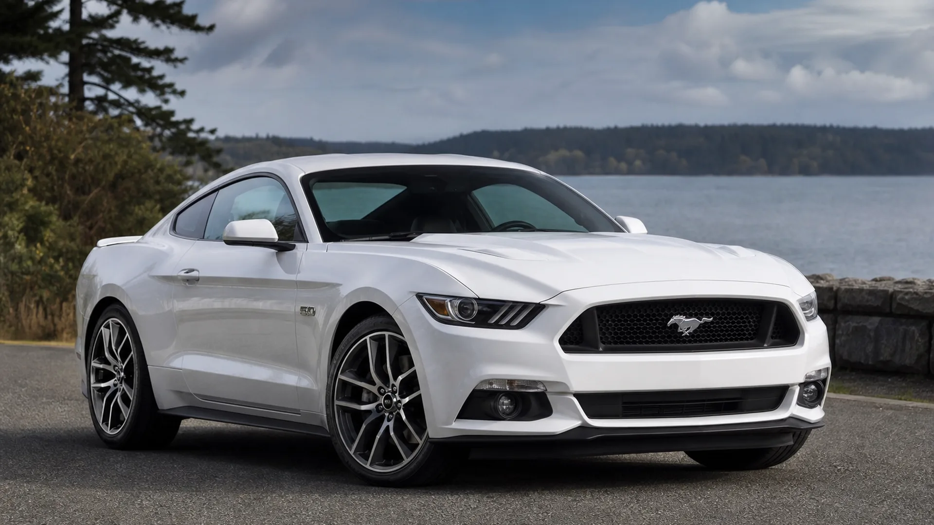 A Ford Mustang parked outdoors.