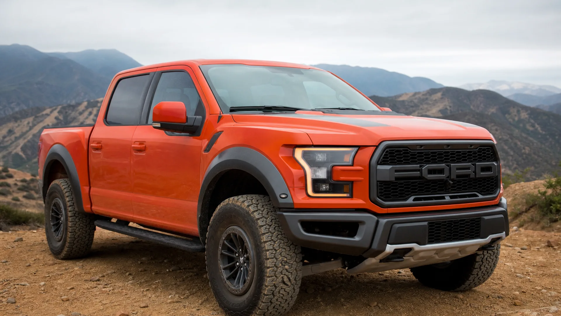 A Ford Raptor parked outdoors.