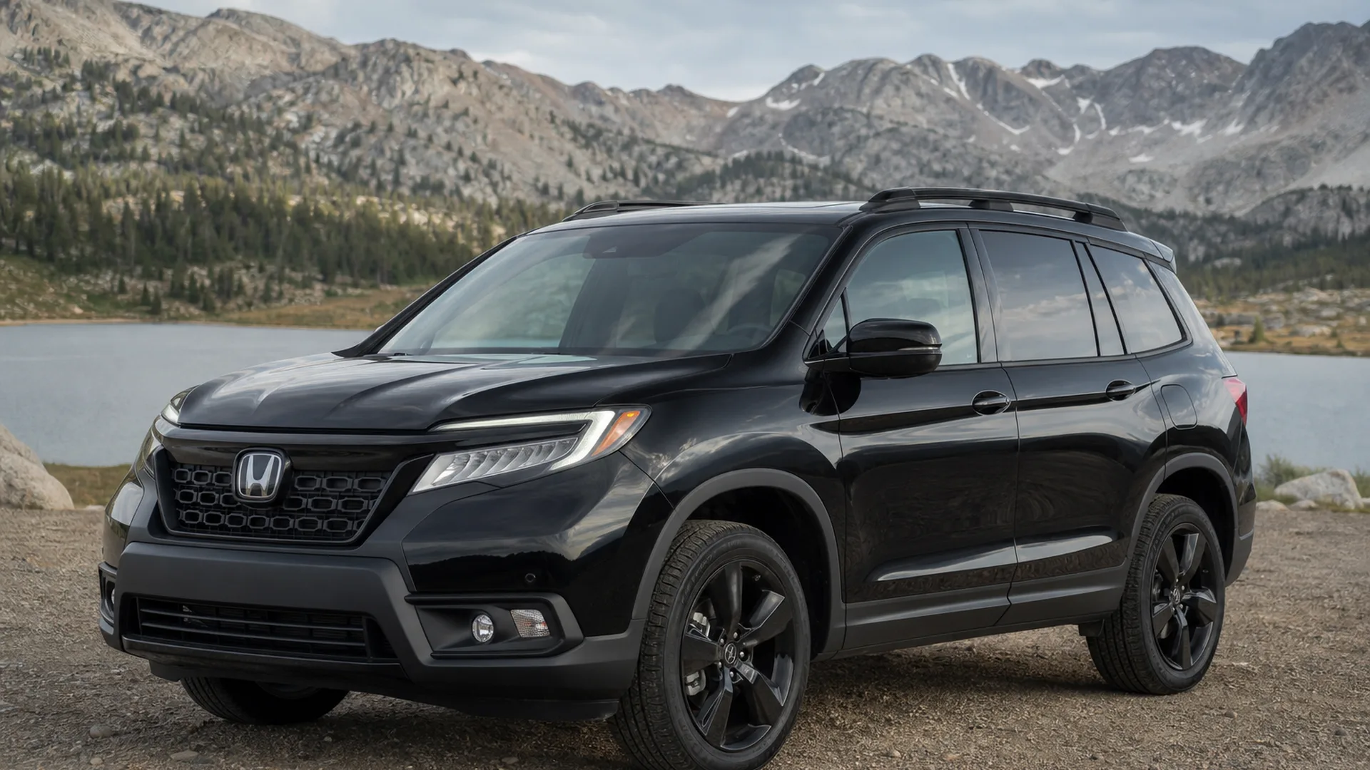 A Honda Passport parked outdoors.