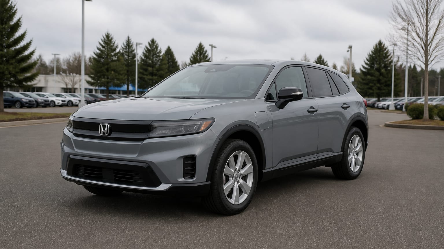 A higher-risk Honda Prologue model year parked in a dealership lot.