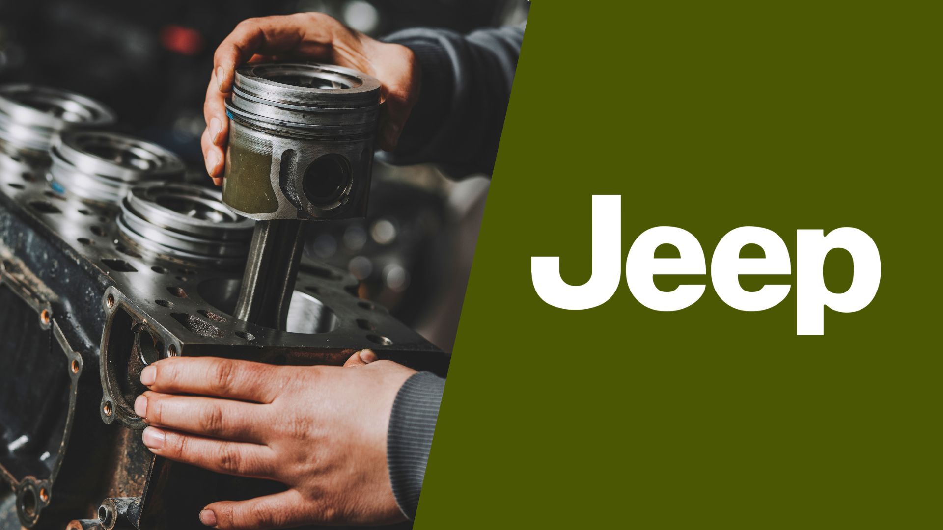 A man is working on a jeep engine.|A white tesla sports car with four numbers on it.|A white car with blue numbers on it.|A white tesla sports car with four numbers on it.|A white car with blue numbers on the hood.|A white tesla sports car with four numbers on it.