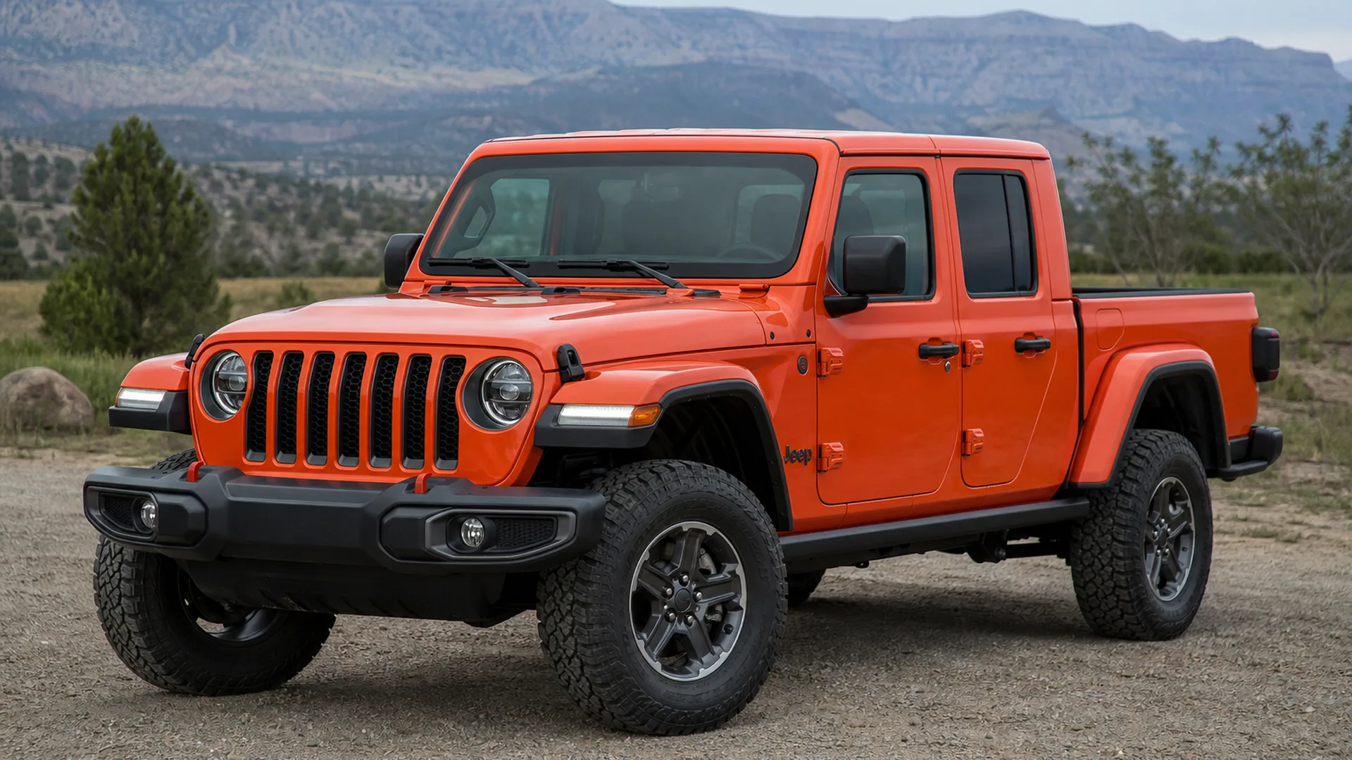 A Jeep Gladiator parked outdoors.
