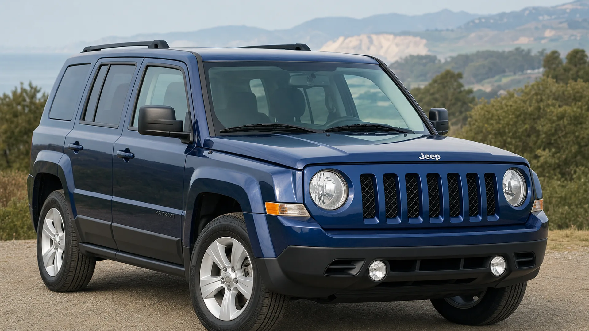 A Jeep Patriot parked outdoors.