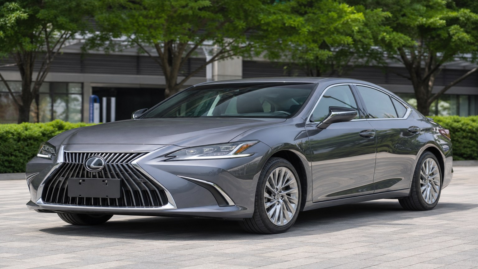 A cleaner later-model Lexus ES 250 on a quiet road.