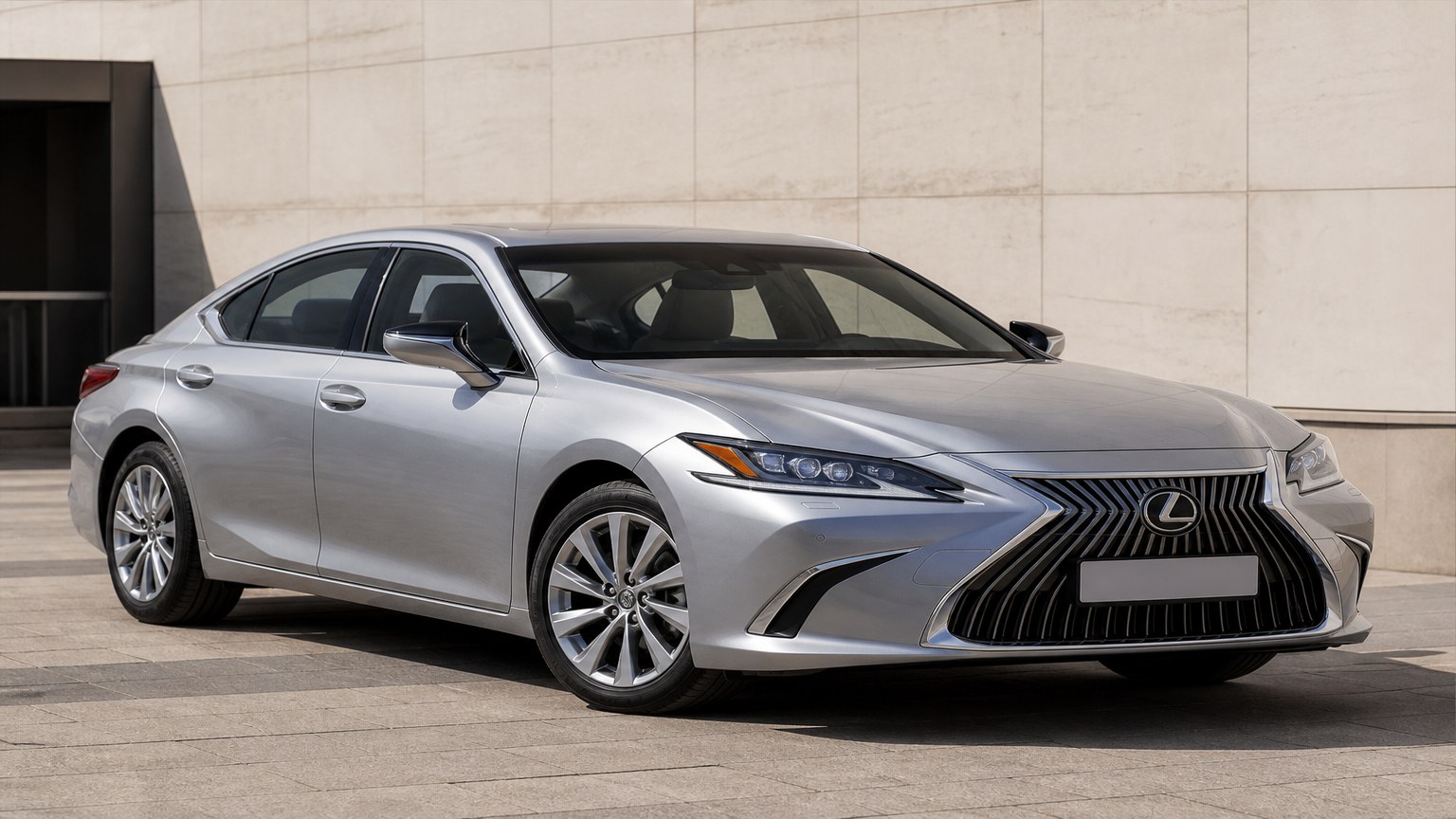 A Lexus ES 250 parked outdoors, three-quarter front view.