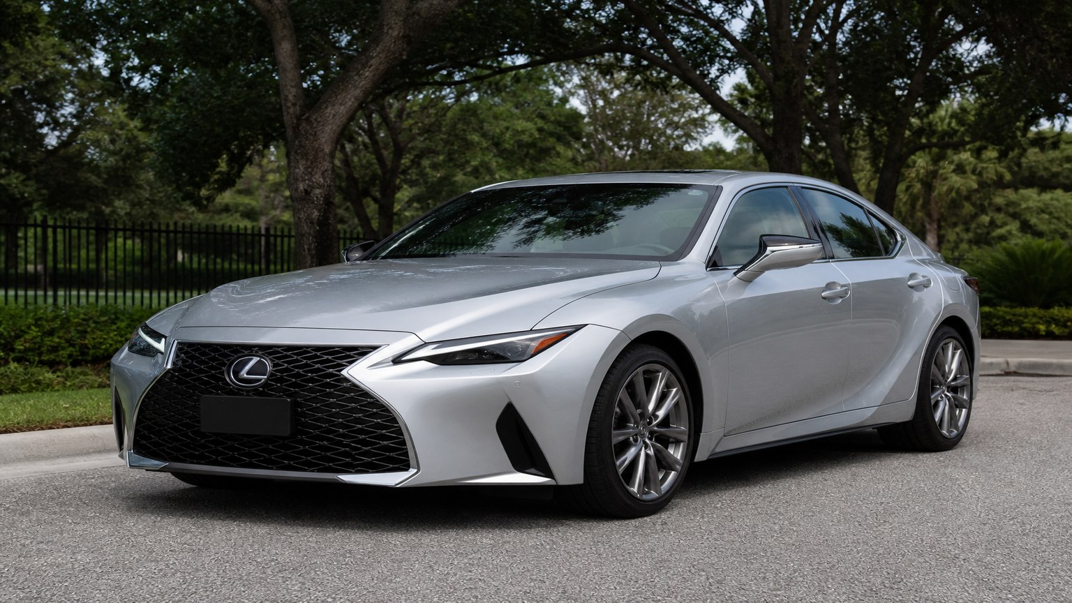 A Lexus IS 300 parked outdoors, three-quarter front view.