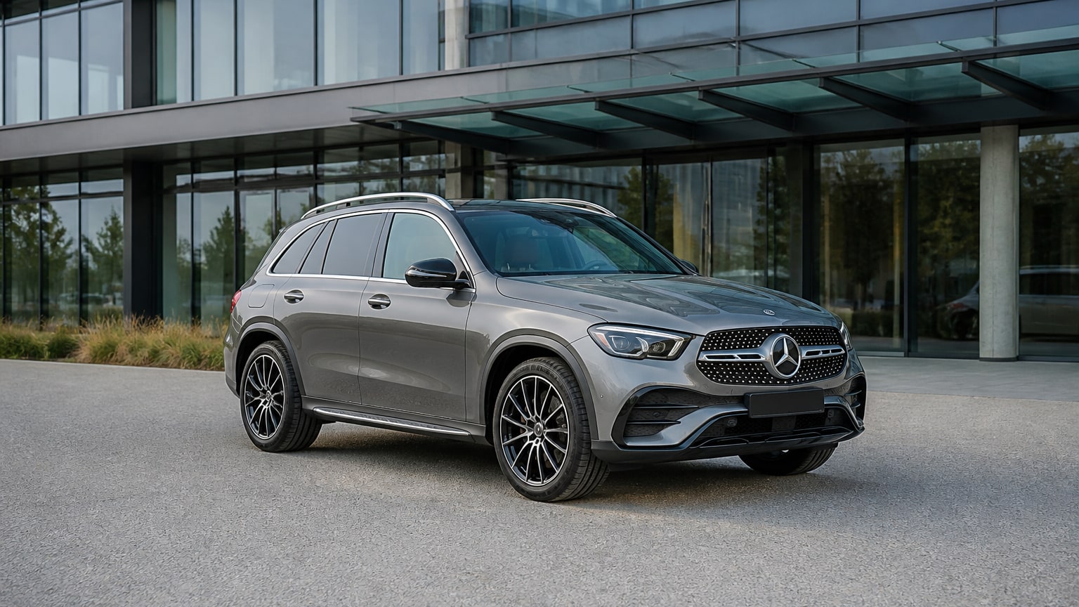 A Mercedes-Benz GLC parked outdoors, three-quarter front view.