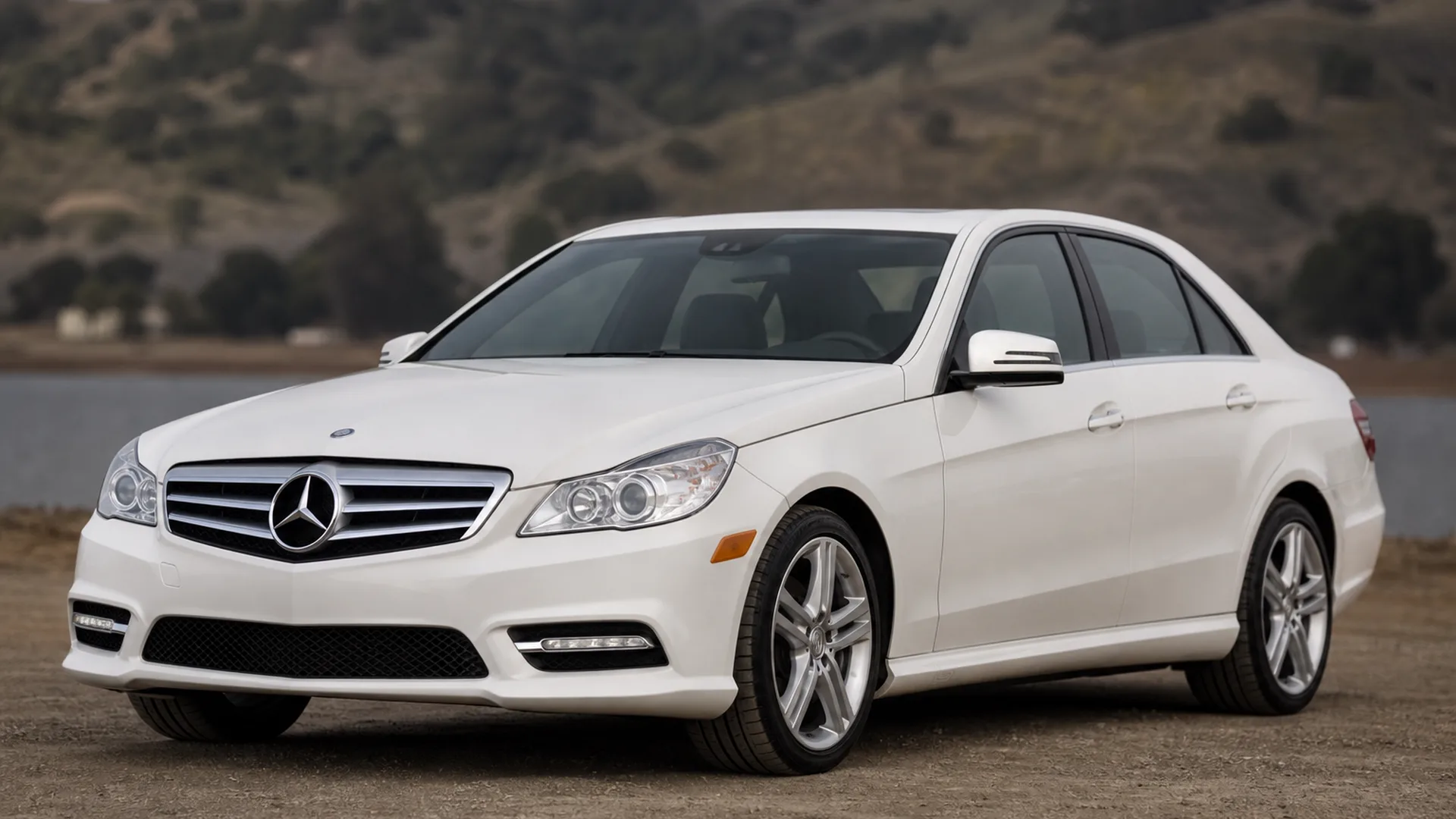 A Mercedes E350 parked outdoors.