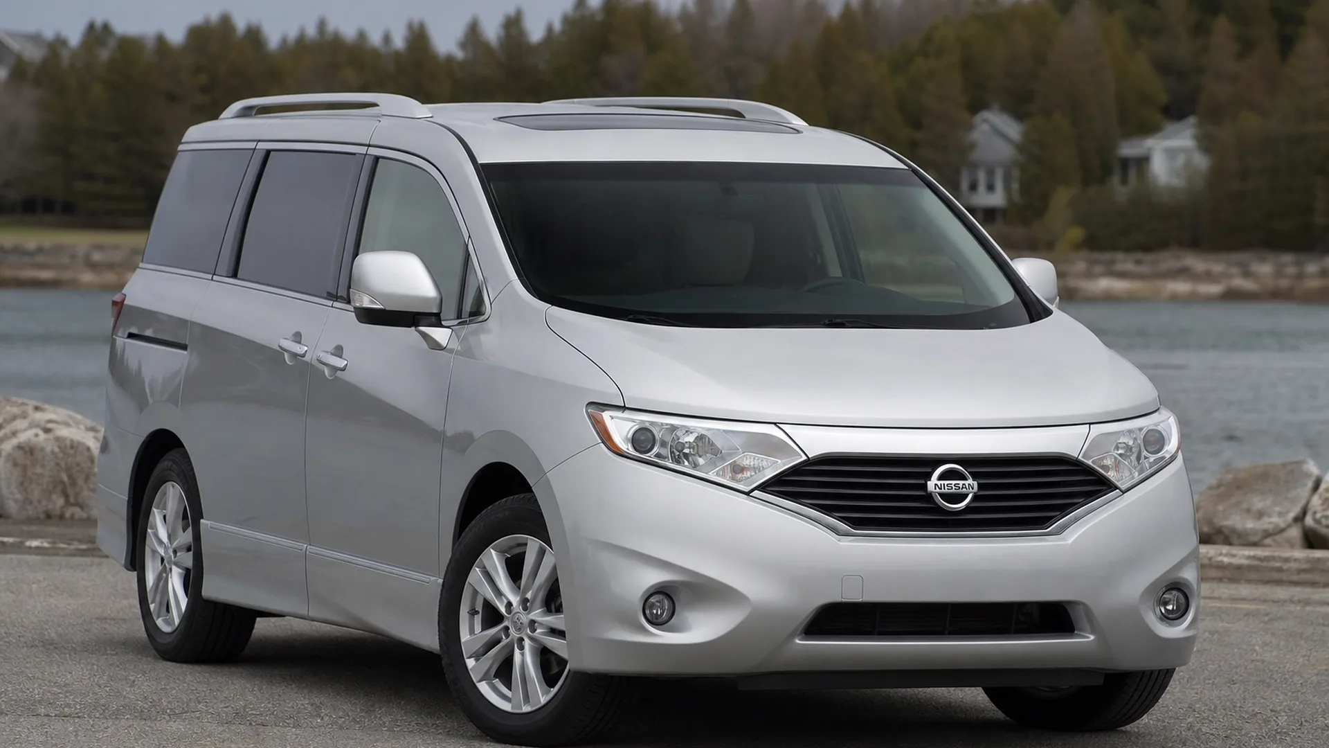 A Nissan Quest parked outdoors.