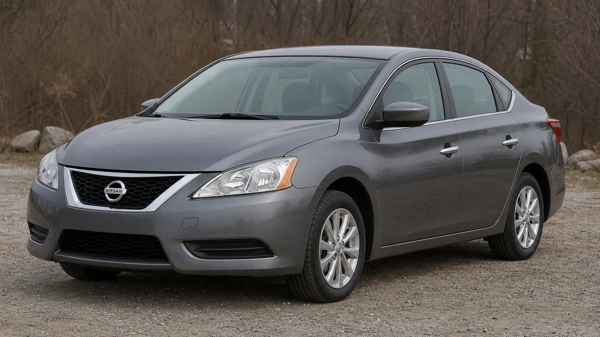 A Nissan Sentra parked outdoors.