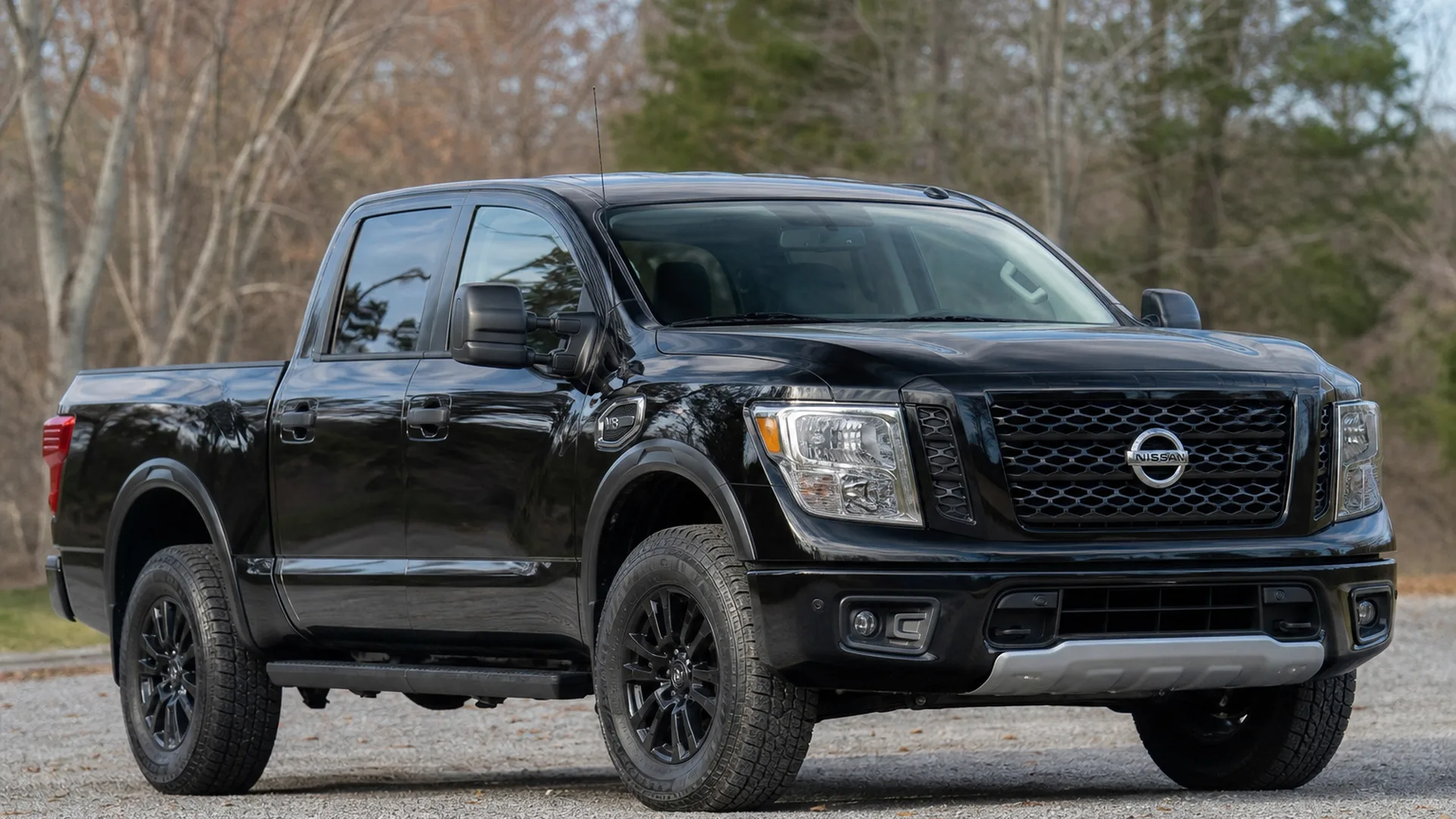 A Nissan Titan parked outdoors.