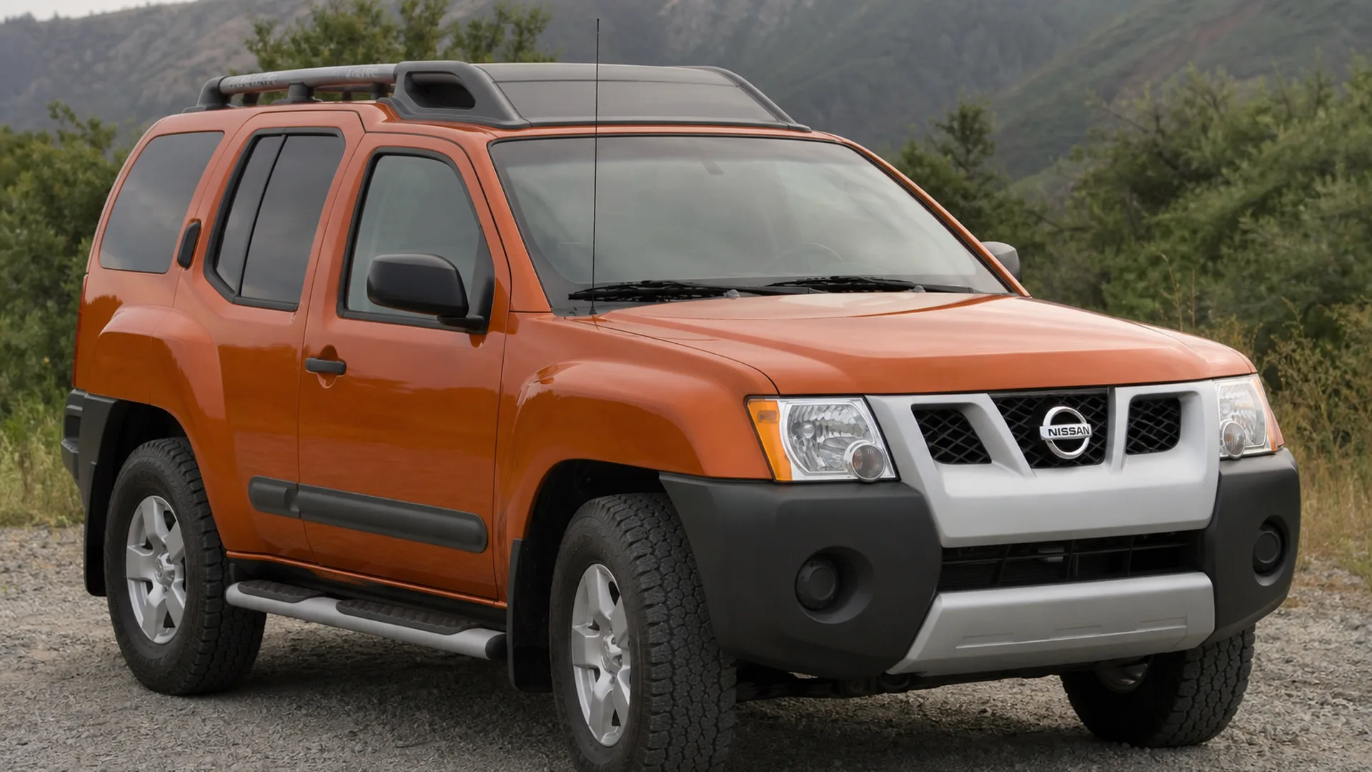 A Nissan Xterra parked outdoors.