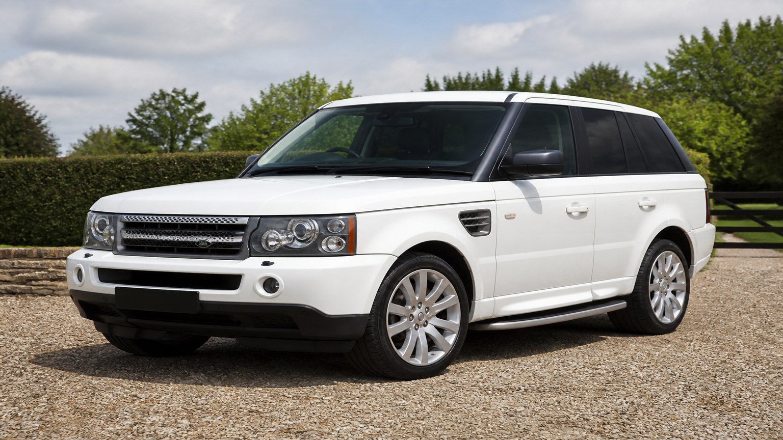 A higher-risk Range Rover Sport model year parked in a dealership lot.