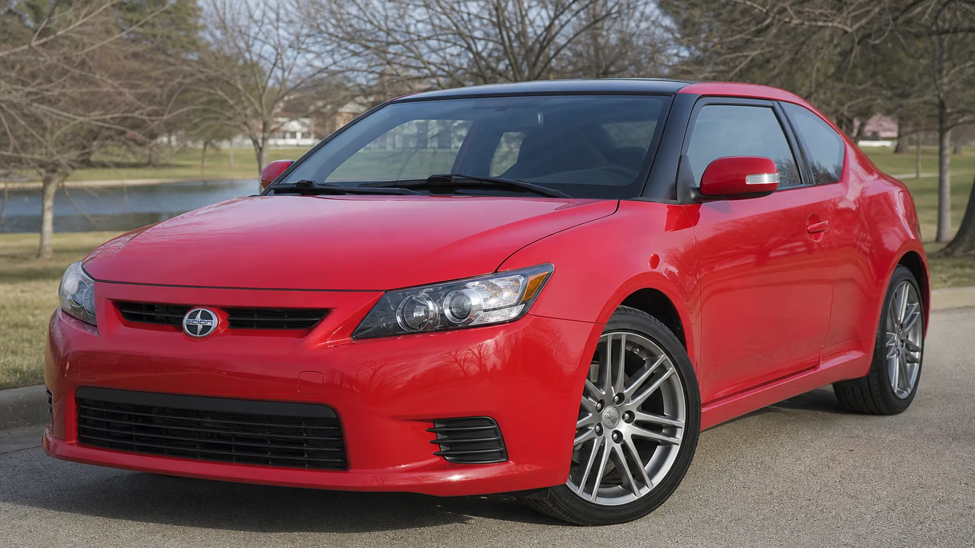 A Scion TC parked outdoors.