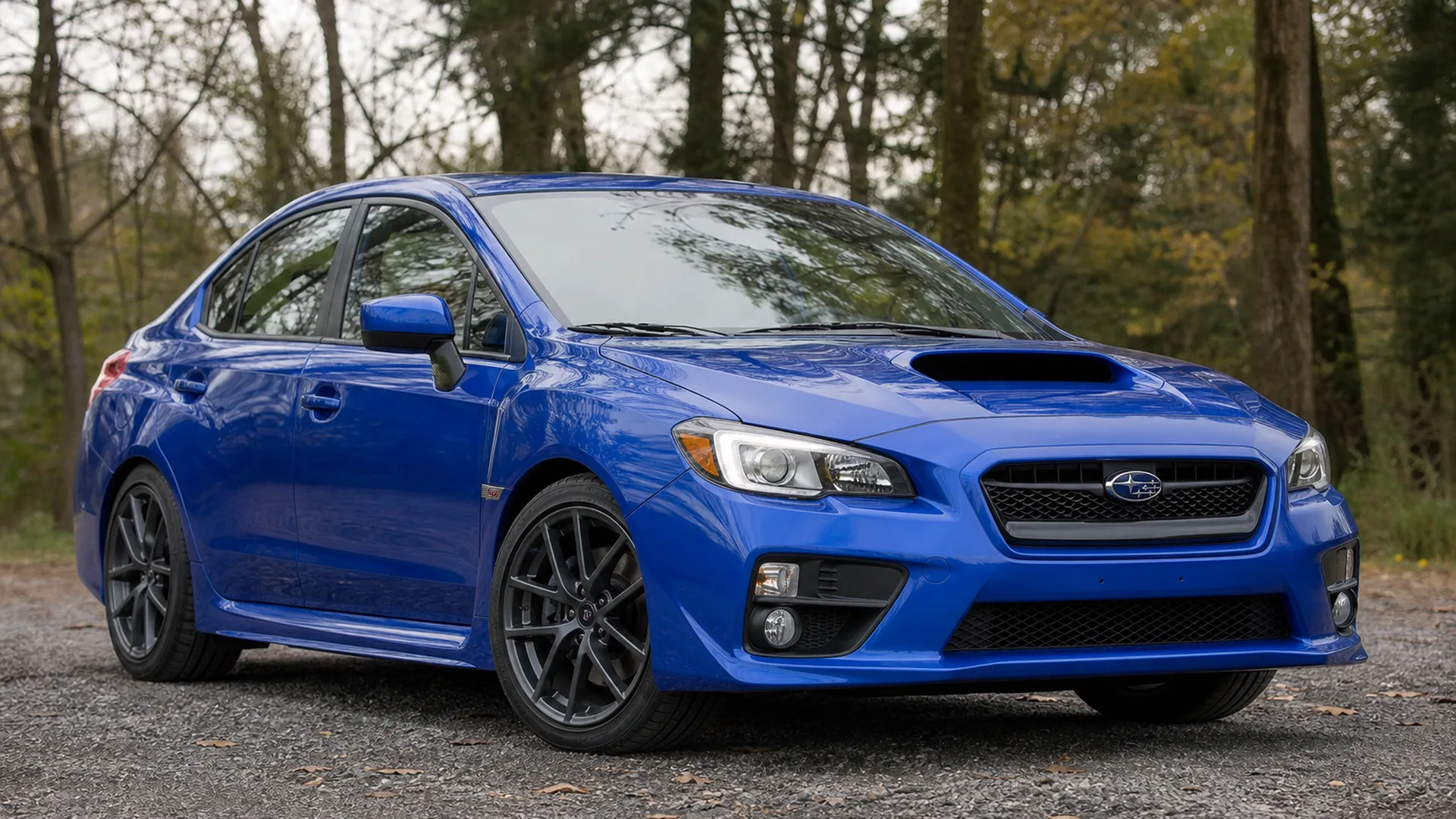 A Subaru WRX parked outdoors.