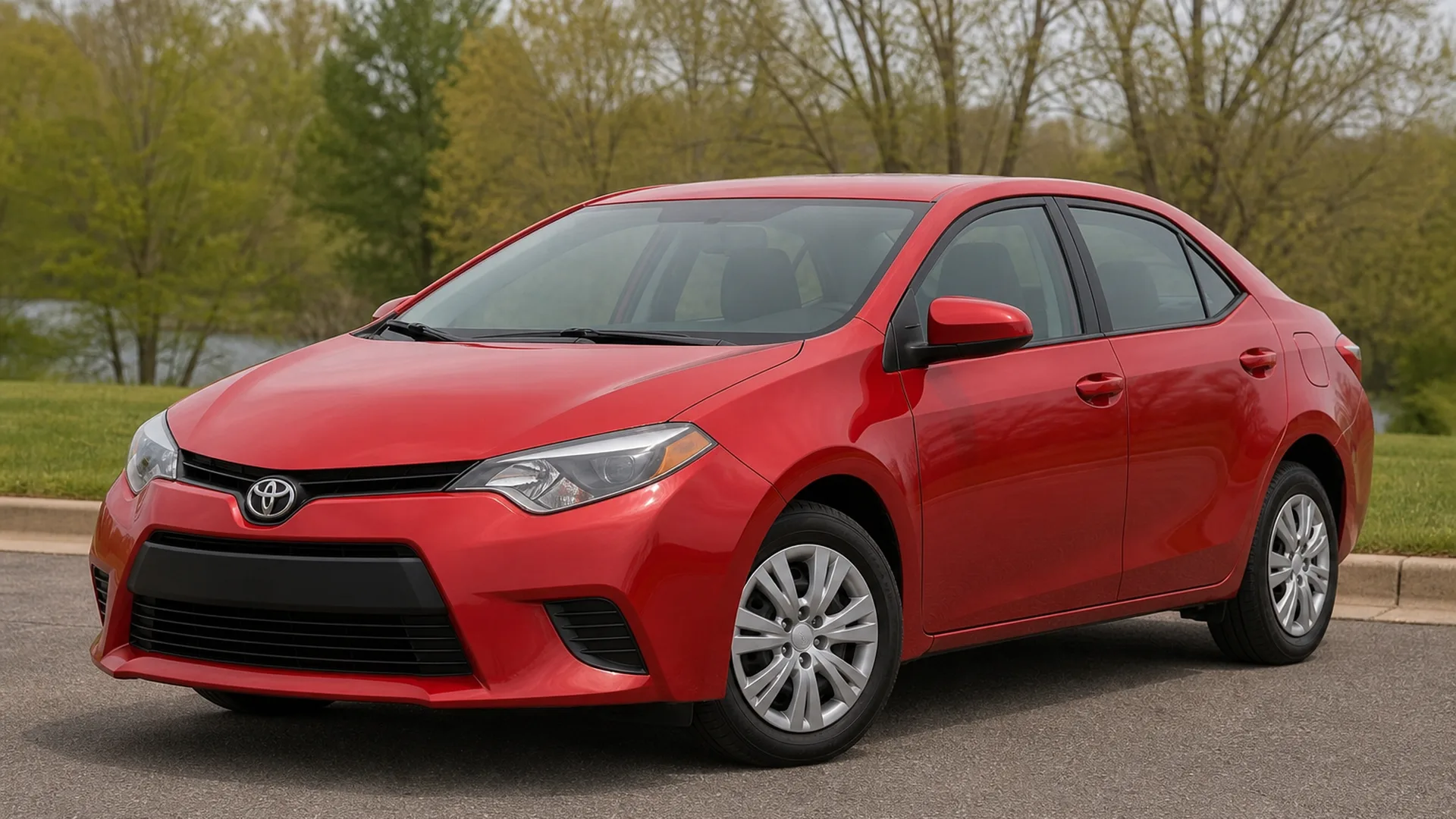 A Toyota Corolla parked outdoors.
