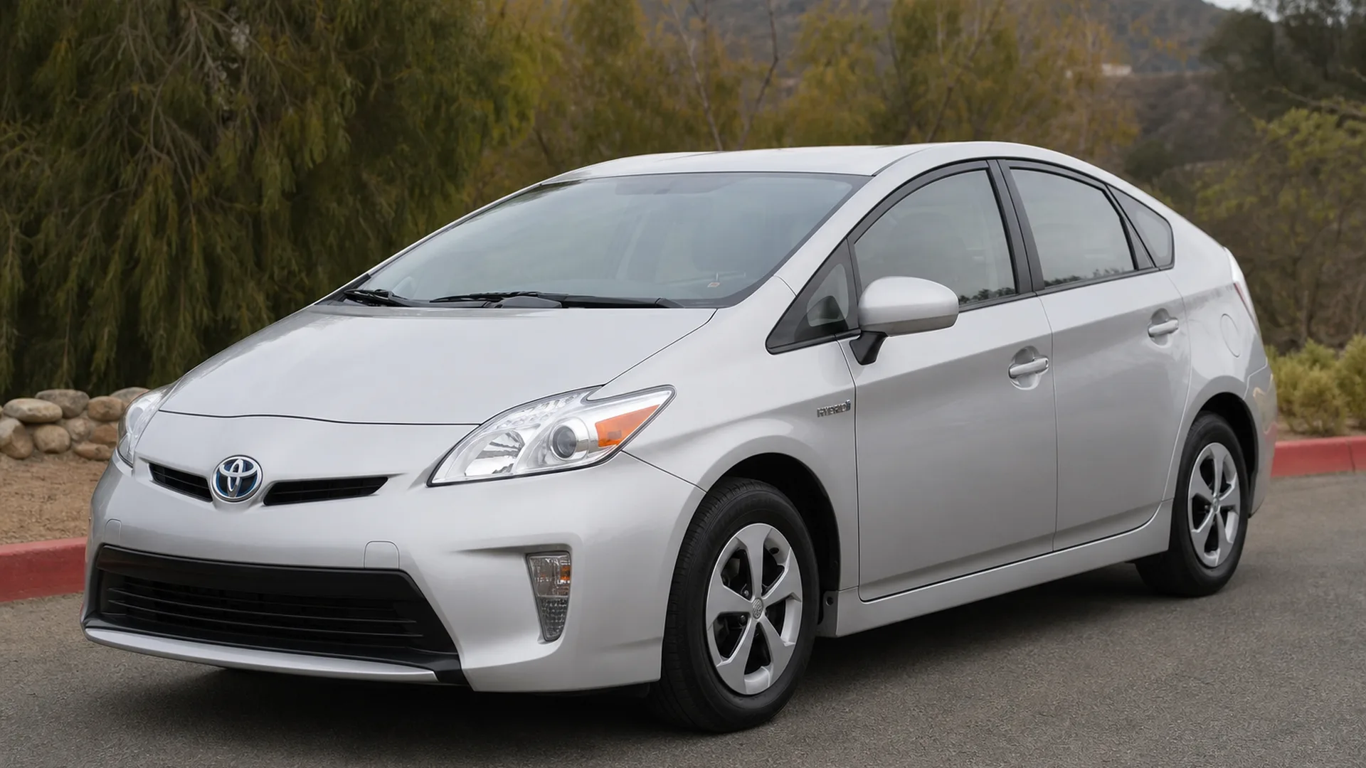 A Toyota Prius parked outdoors.