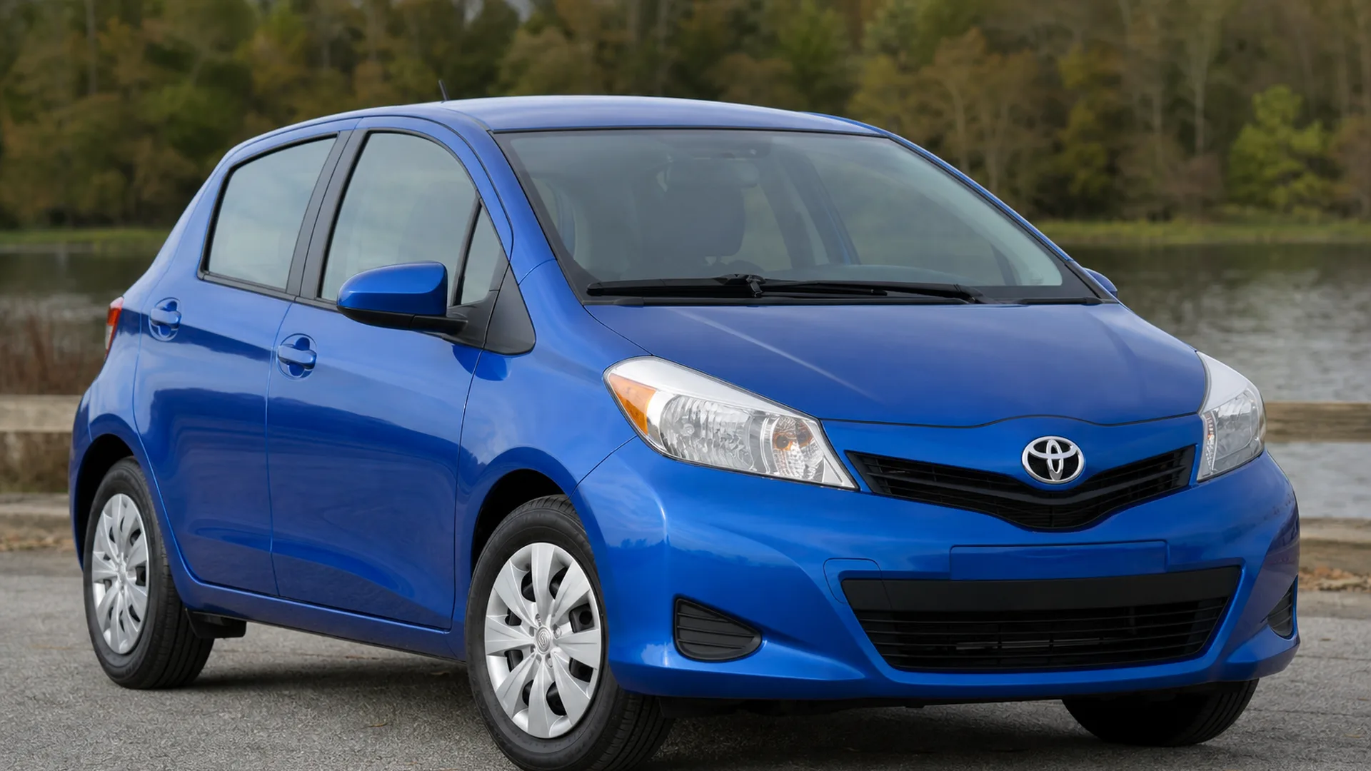 A Toyota Yaris parked outdoors.