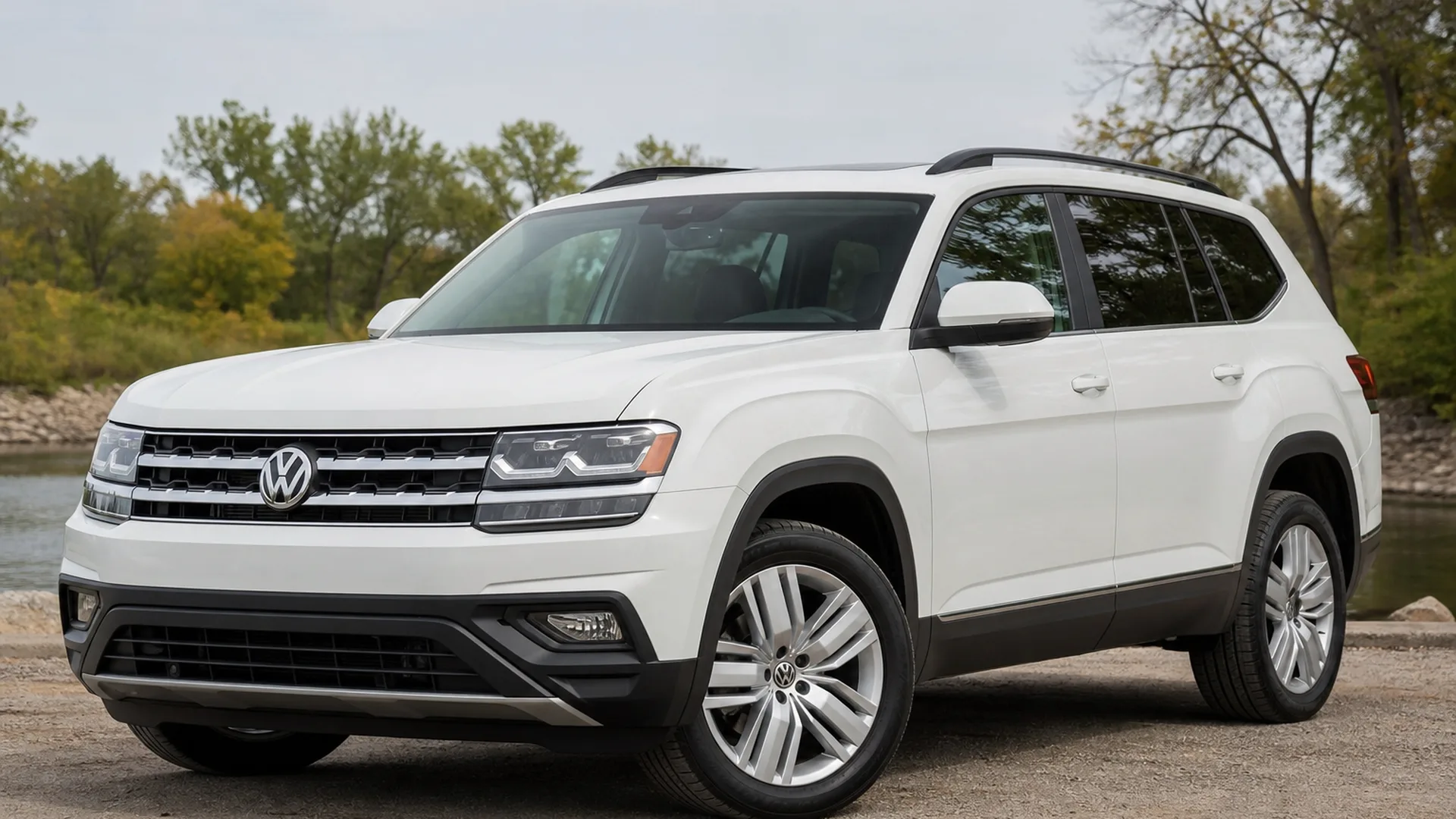 A VW Atlas parked outdoors.